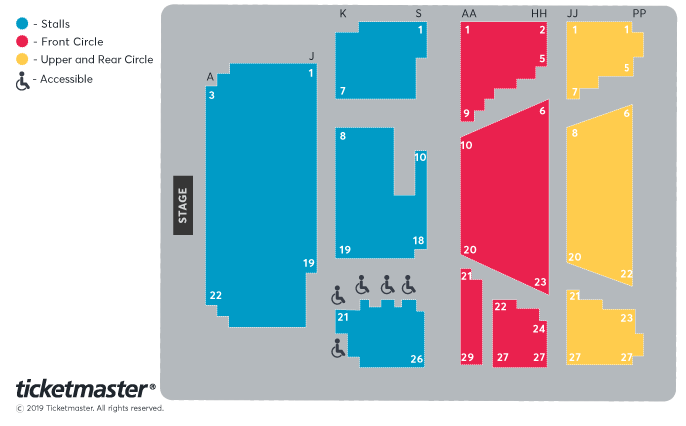 Marina Theatre seating plan