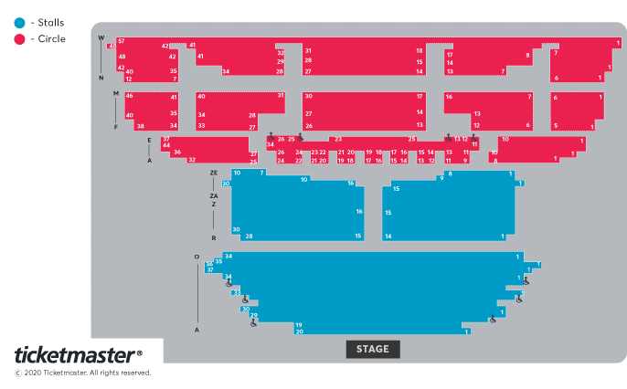 Stockton Globe seating plan