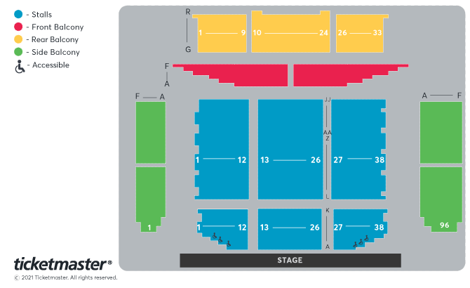 O2 City Hall Newcastle seating plan