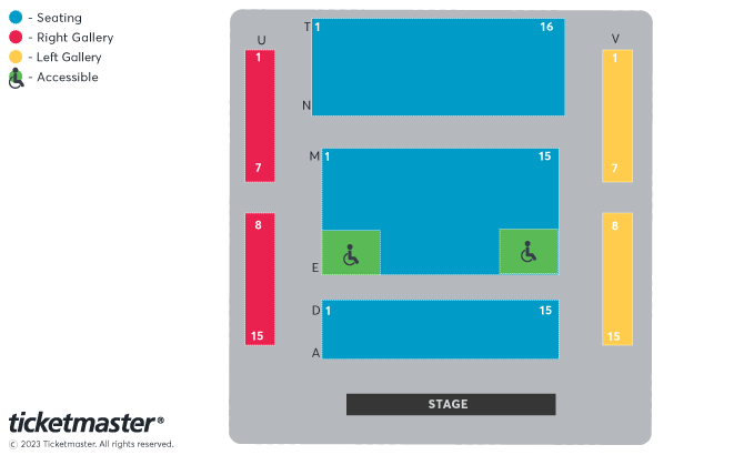 The Berry Theatre seating plan