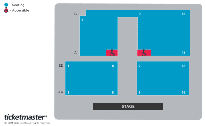 The Lowry seating plan