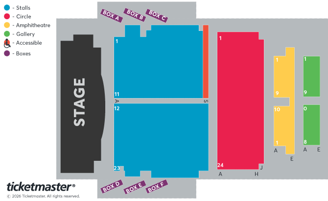 Gaiety Theatre seating plan