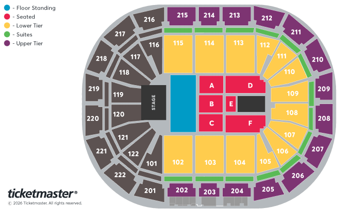 AO Arena seating plan