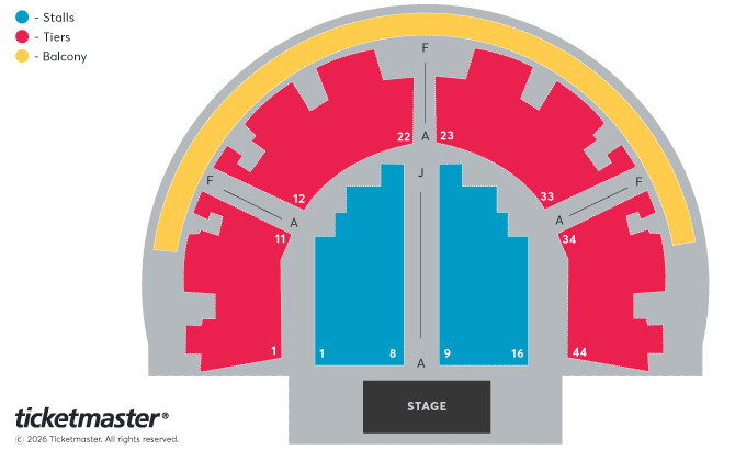 St George's Hall, Liverpool seating plan