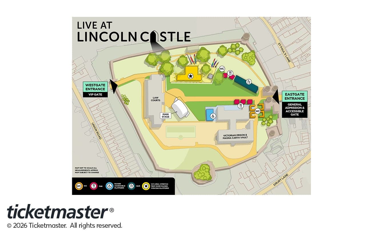 Lincoln Castle seating plan