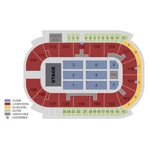 Meridian Centre seating plan