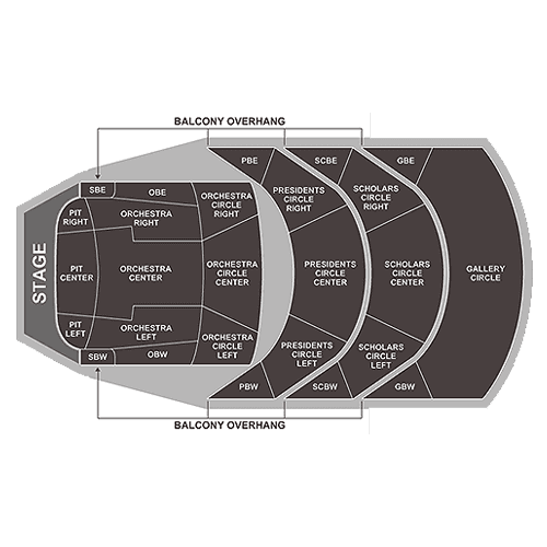 Northrop Auditorium seating plan