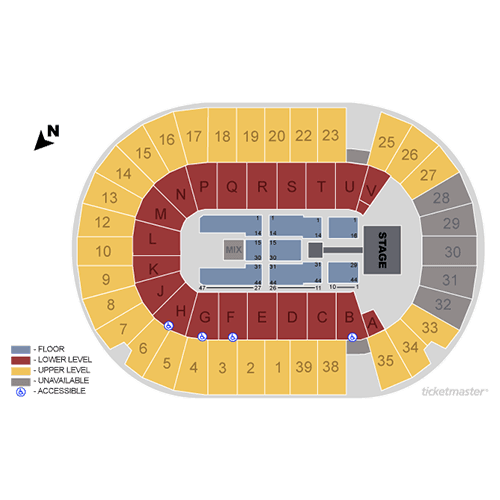 Thomas & Mack Center seating plan