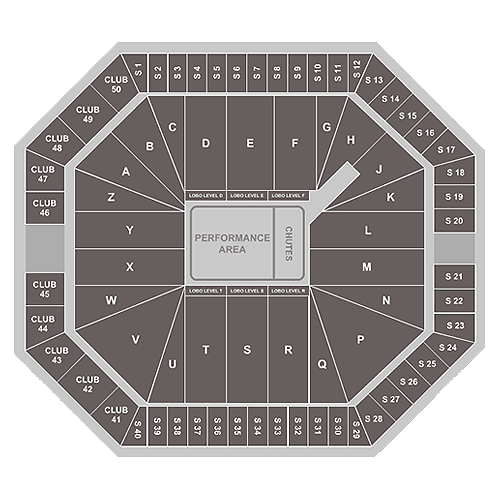 The Pit (University Arena) seating plan