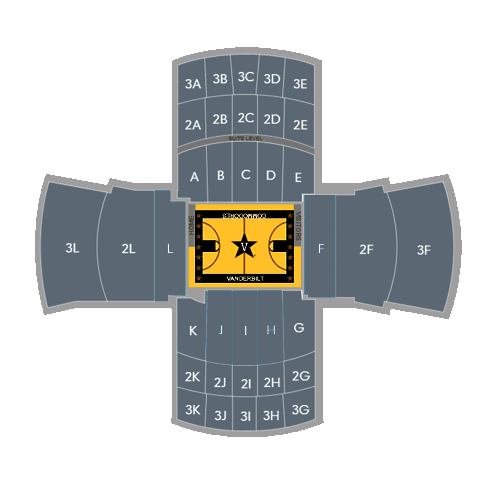 Vanderbilt Memorial Gym seating plan