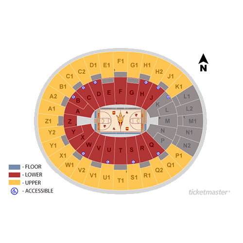 Desert Financial Arena seating plan
