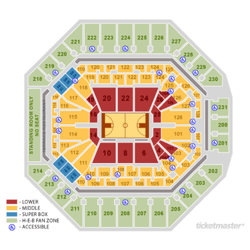 Frost Bank Center seating plan