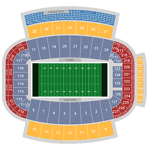 Carter Finley Stadium seating plan
