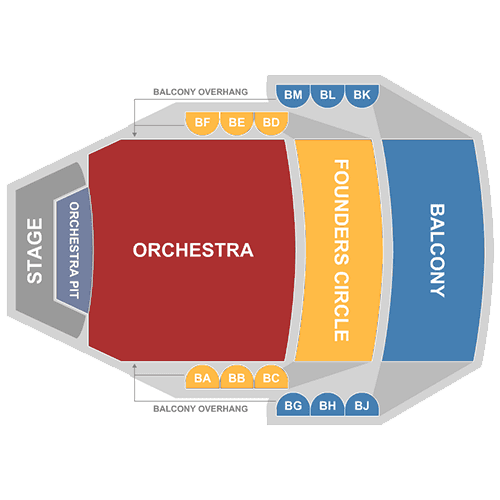 Peace Center seating plan