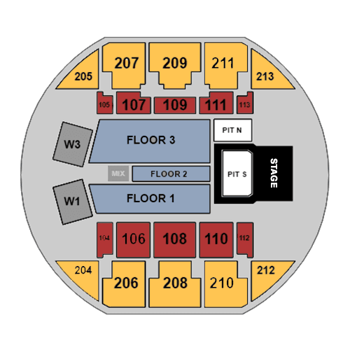Brick Breeden Fieldhouse seating plan