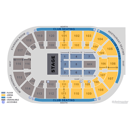Hertz Arena seating plan