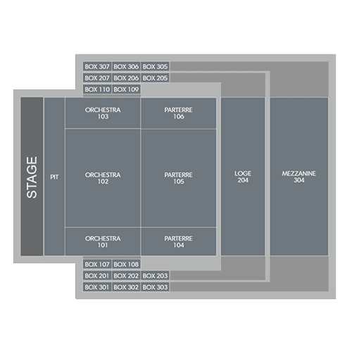 Classic Center Theatre seating plan
