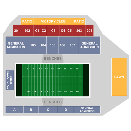 Wildcat Stadium - NH seating plan