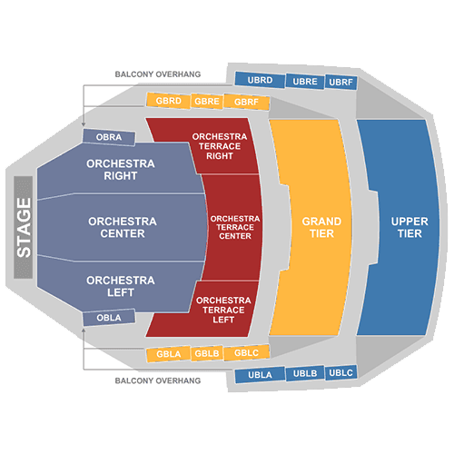 Jackson Hall - Mondavi Center seating plan