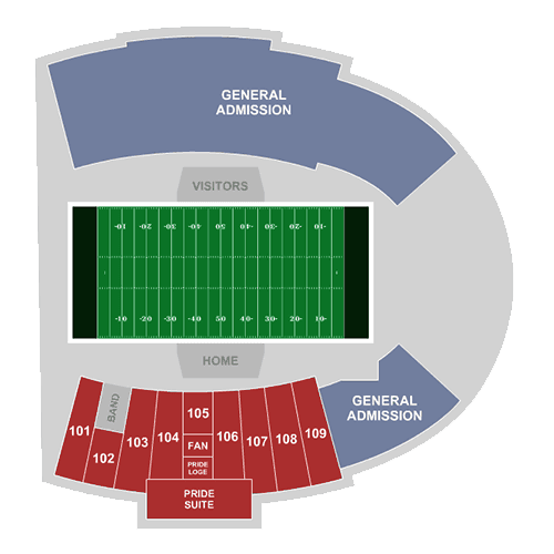 Rynearson Stadium seating plan