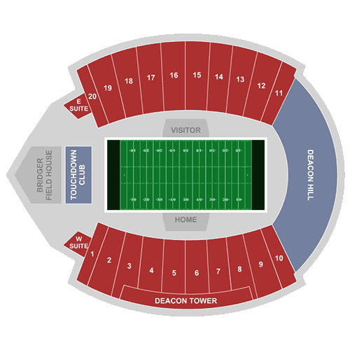 Allegacy Federal Credit Union Stadium seating plan