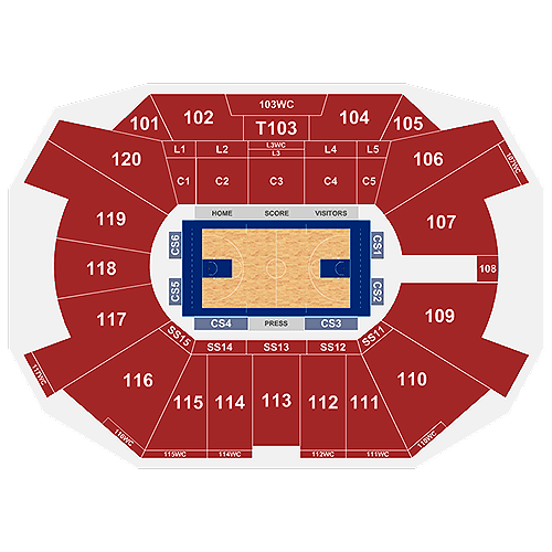 Fertitta Center seating plan