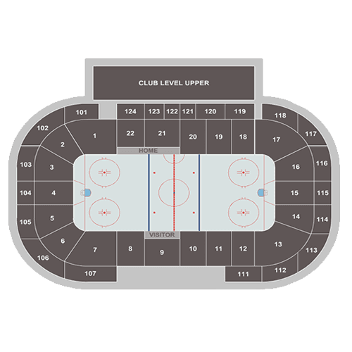 Compton Family Ice Arena seating plan