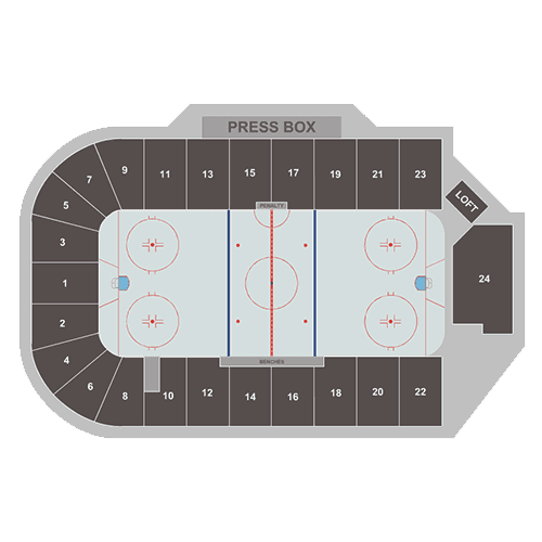 Lawson Ice Arena seating plan