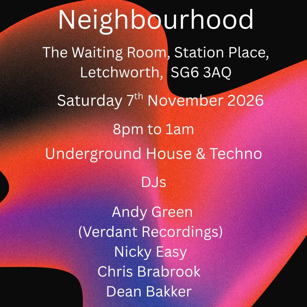 Neighbourhood Saturday 7th November 2026