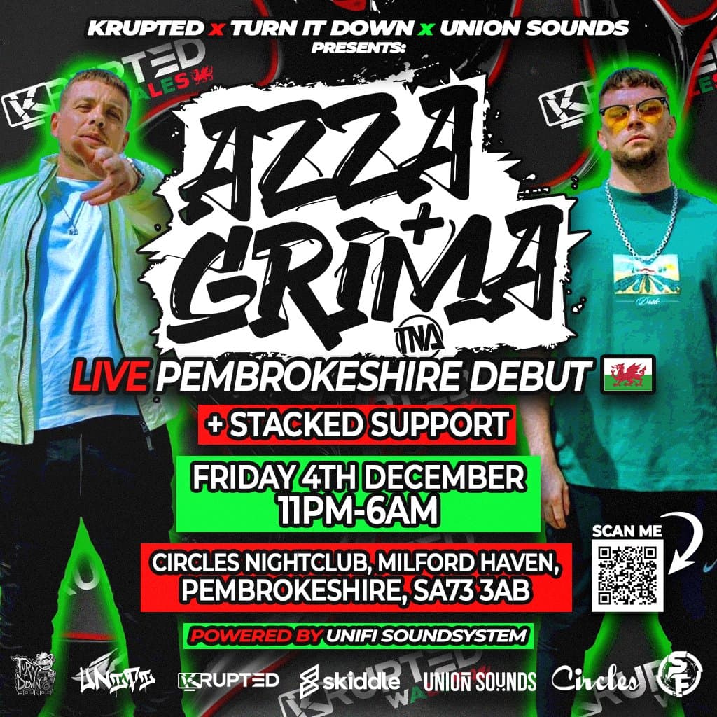 Azza x Grima : LIVE PEMBROKESHIRE DEBUT Friday 4th December