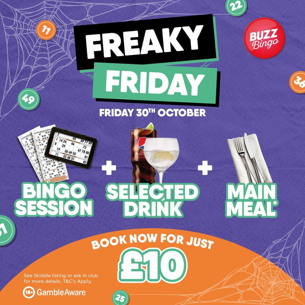 Freaky Friday Bingo 30/10 - Buzz Bingo Basingstoke