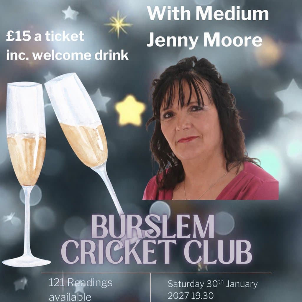 Prosecco & Psychic Night with Jenny Moore at Burslem CC