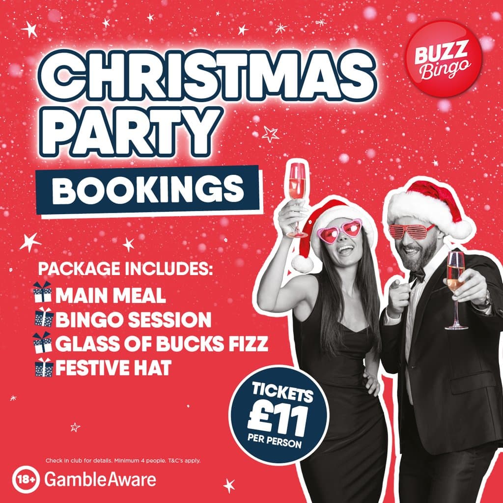 Christmas Party Bookings - Buzz Bingo Bexleyheath