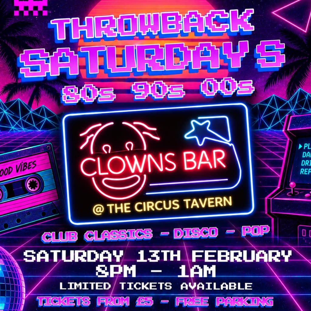 Throwback Saturdays @ The Clowns Bar