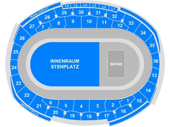 Velodrom seating plan
