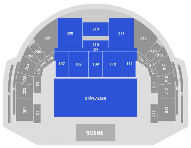 Salkart for Oslo Spektrum
