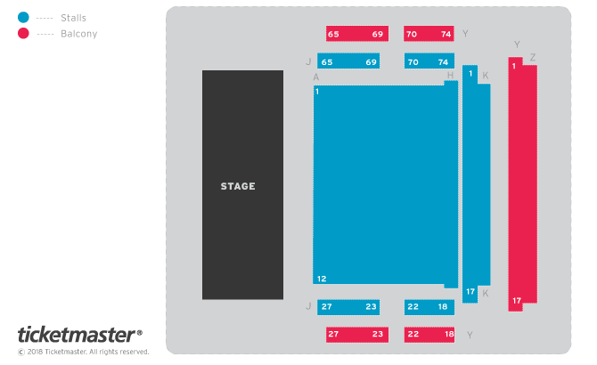 Norden Farm Centre seating plan