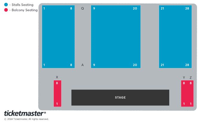 The Blake Theatre seating plan
